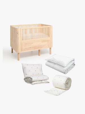 Alice & Fox JUNE Vokseseng inkl Sengesæt AVIVA 100x130, Natural Wood