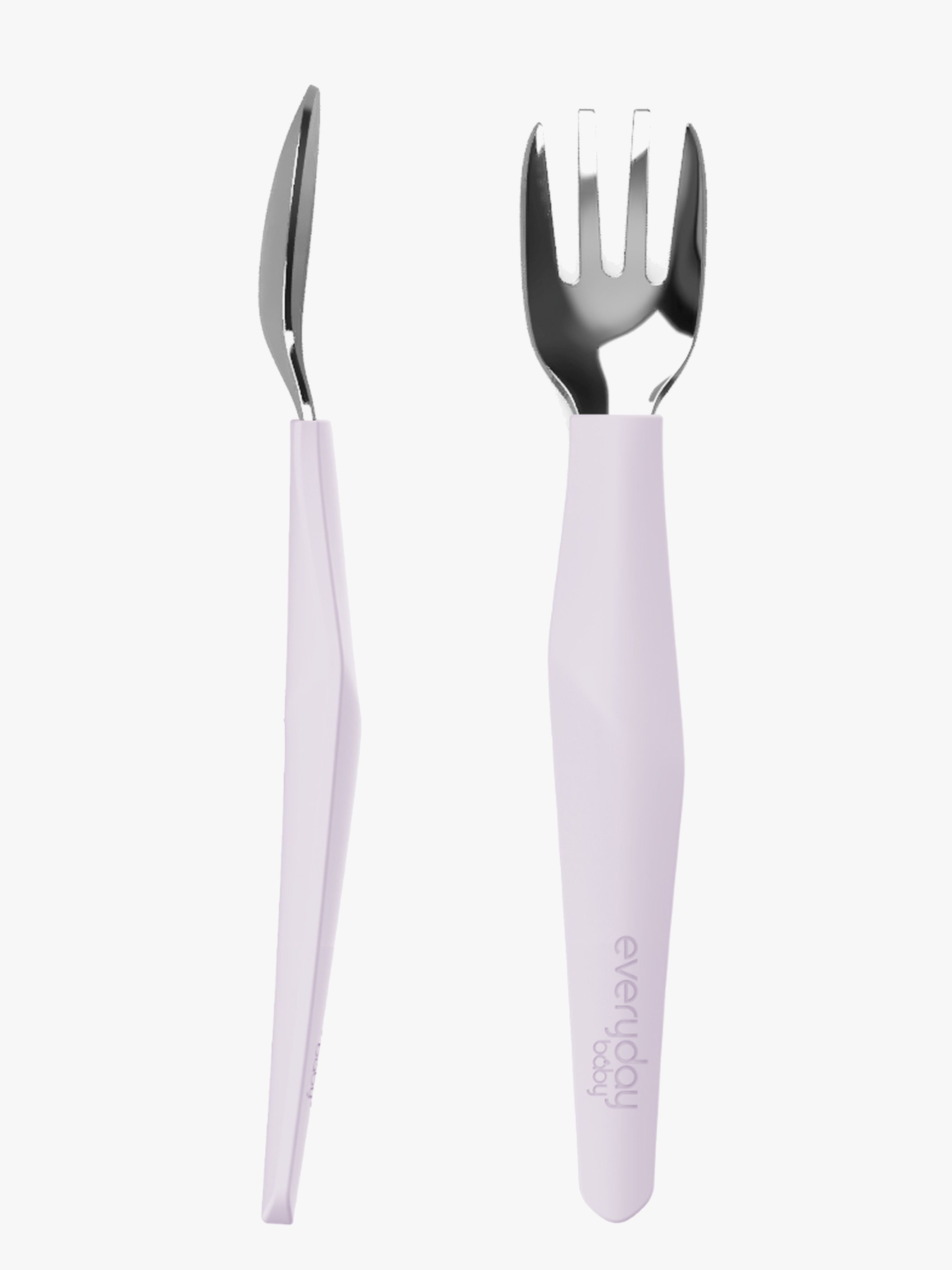 Everyday Baby Bestiksæt Silikone 2-pak, Lavendelfarvet