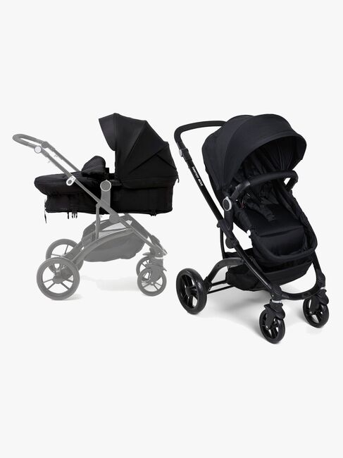 Beemoo Move 2-in-1 Kombivogn inkl. Route i-Size Autostol Baby, Black/Mineral Grey
