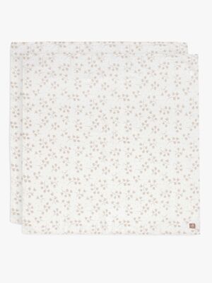 Jollein Tæppe/ Stofble i Musselin 115x115 cm 2-pak, Leafy Dreams