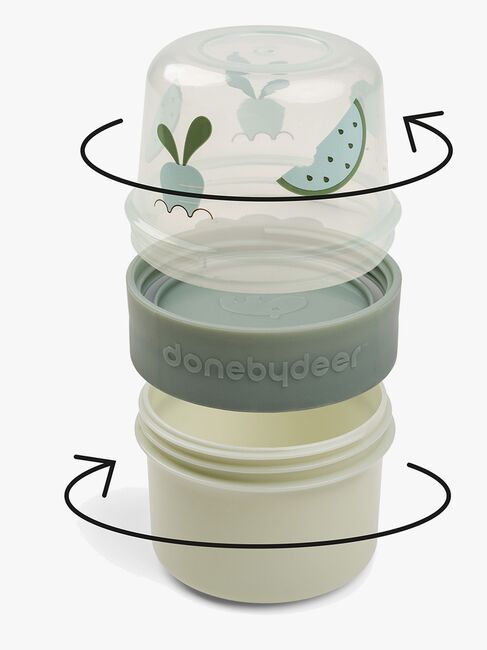 Done By Deer Birdee To Go Two-Way Snackbeholder, Green