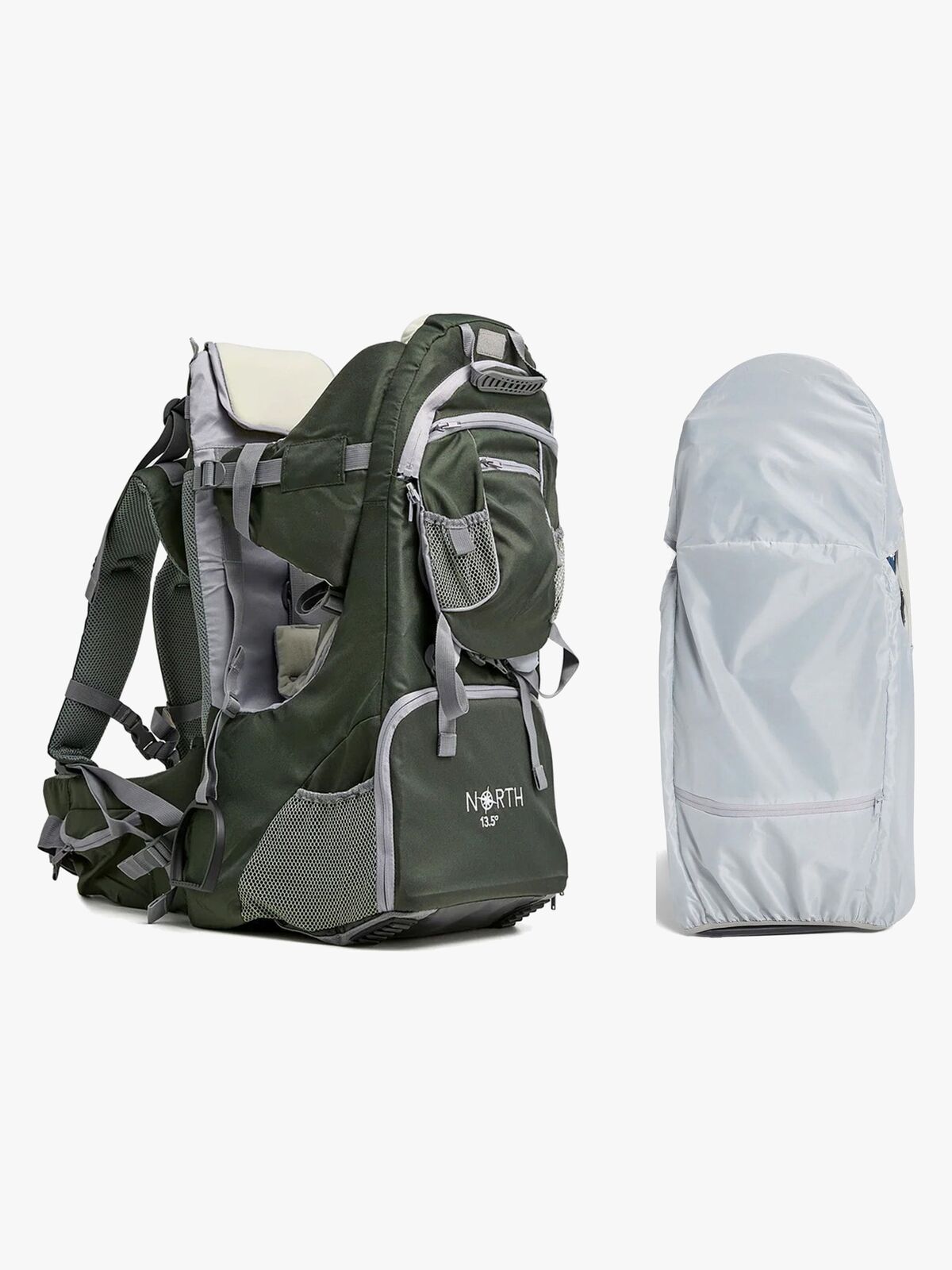 North 13.5 Adventure Plus Bærestol inkl Regnslag, Forest Green