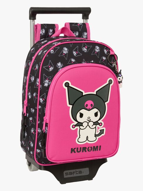 Hello Kitty Kuromi Trolley Kuffert 10L, Lyserød/sort