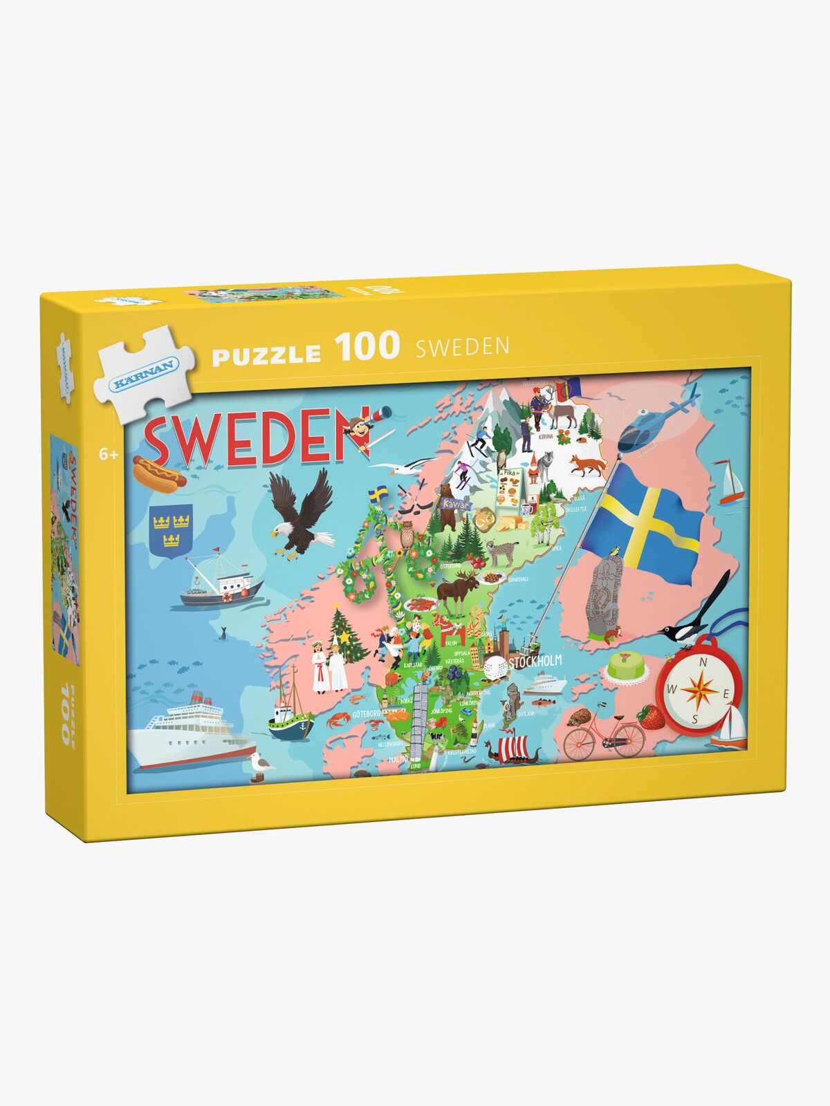 Kärnan Puslespil Sverige 100 Brikker