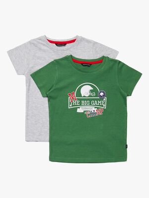 Luca & Lola San Marino T-Shirt 2-pak, Green/Grey