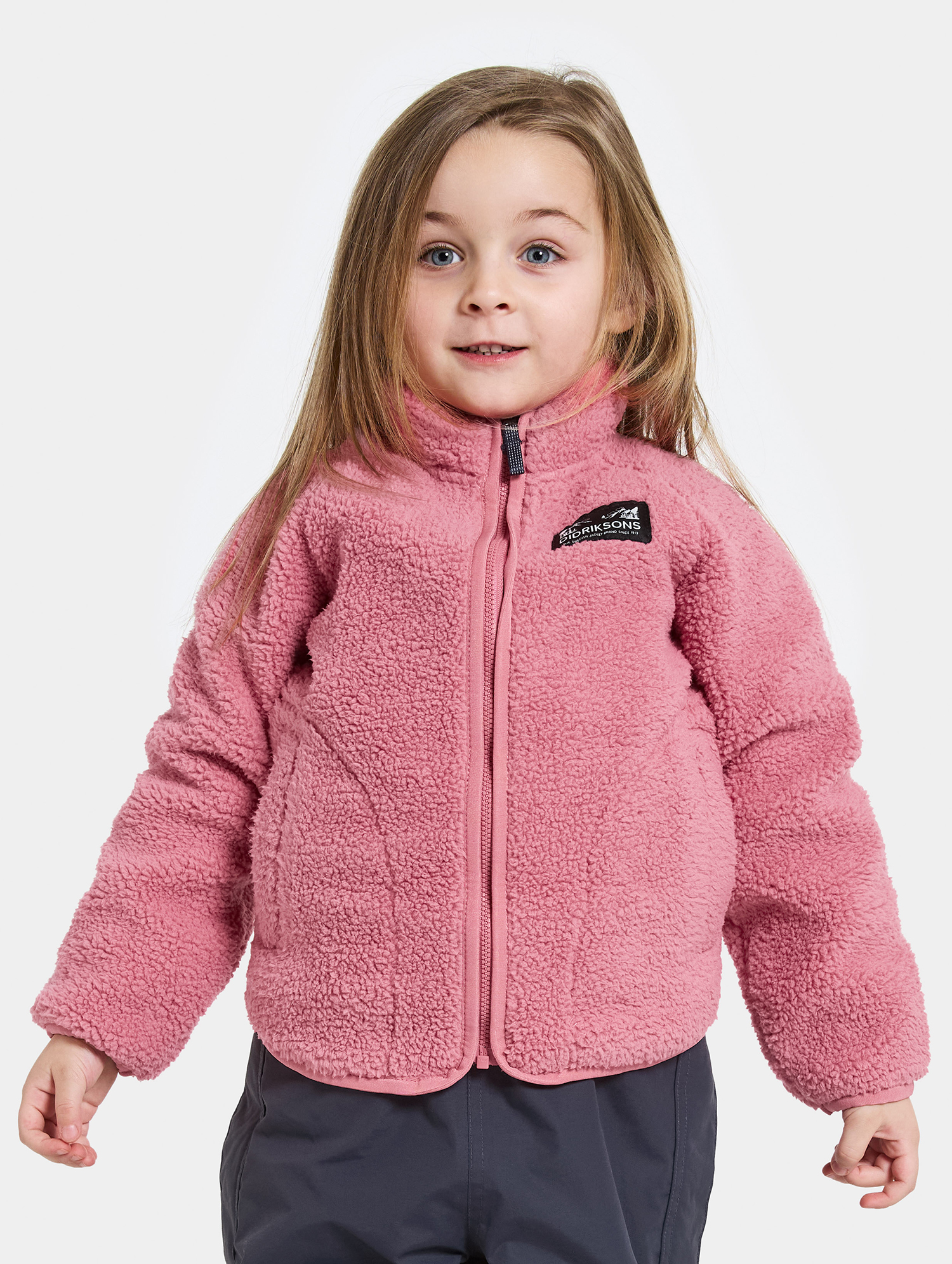 Didriksons Gibbs Fleecetrøje, Heather Pink, 110