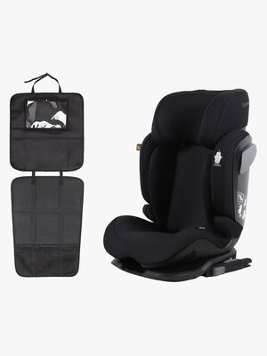 Beemoo Recline i-Size Autostol inkl. 3-in-1 Sædebeskyttelse, Black Stone