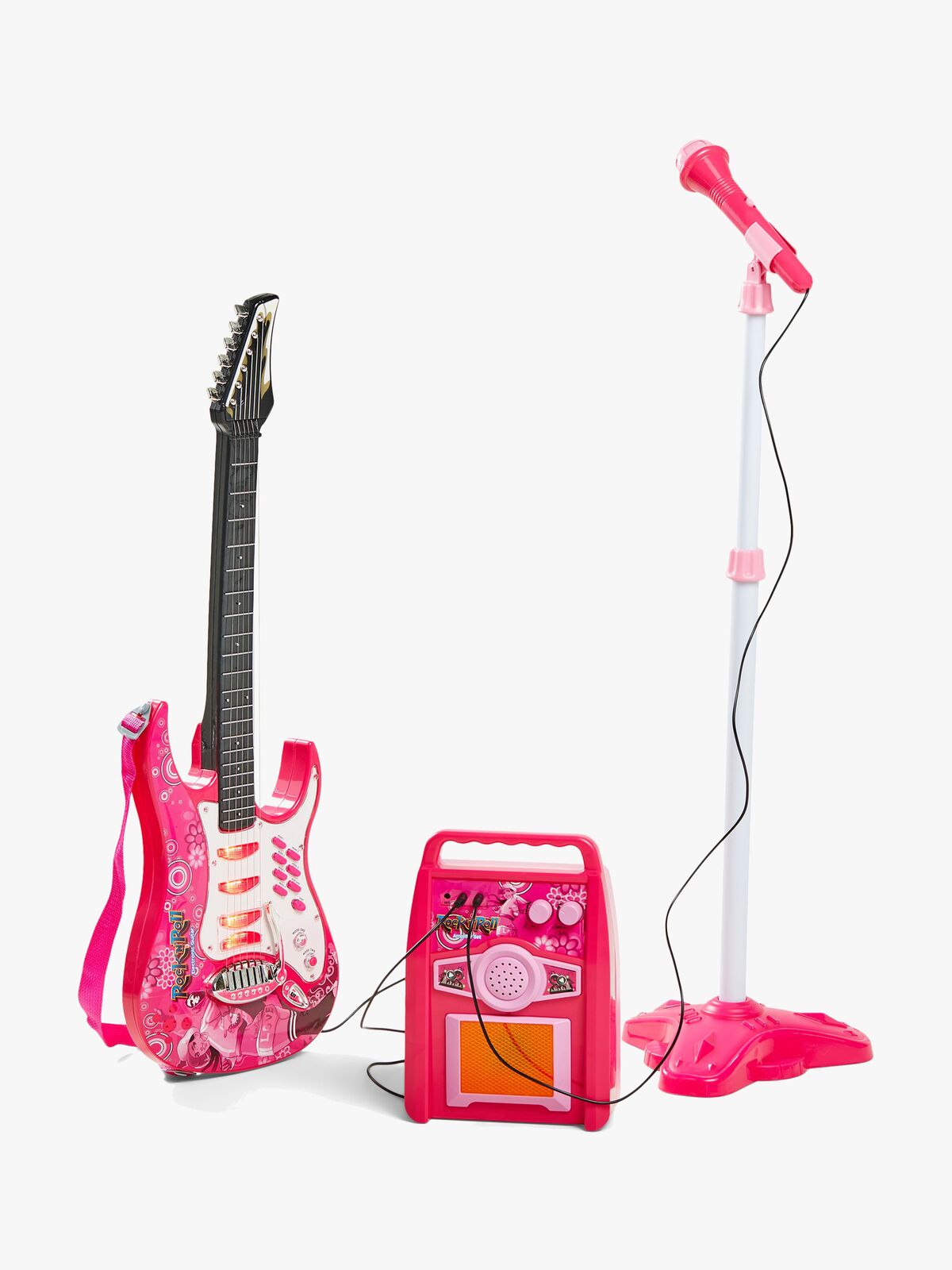 Cloudberry Castle Legetøjsguitar med Mikrofon & Højttaler, Pink