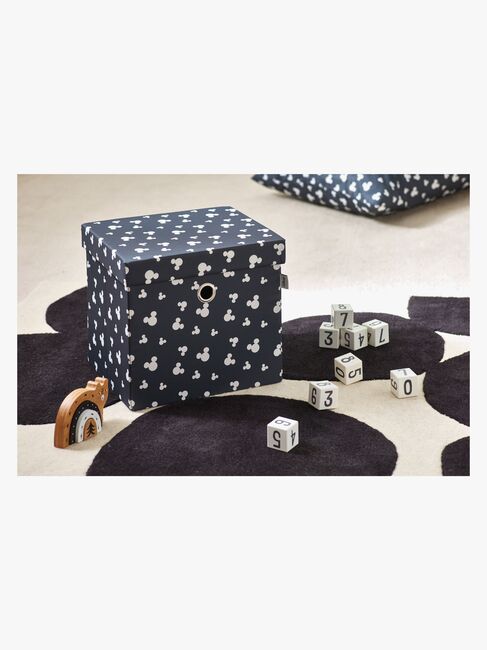 Disney Mickey Mouse Puf med Opbevaring, Grå