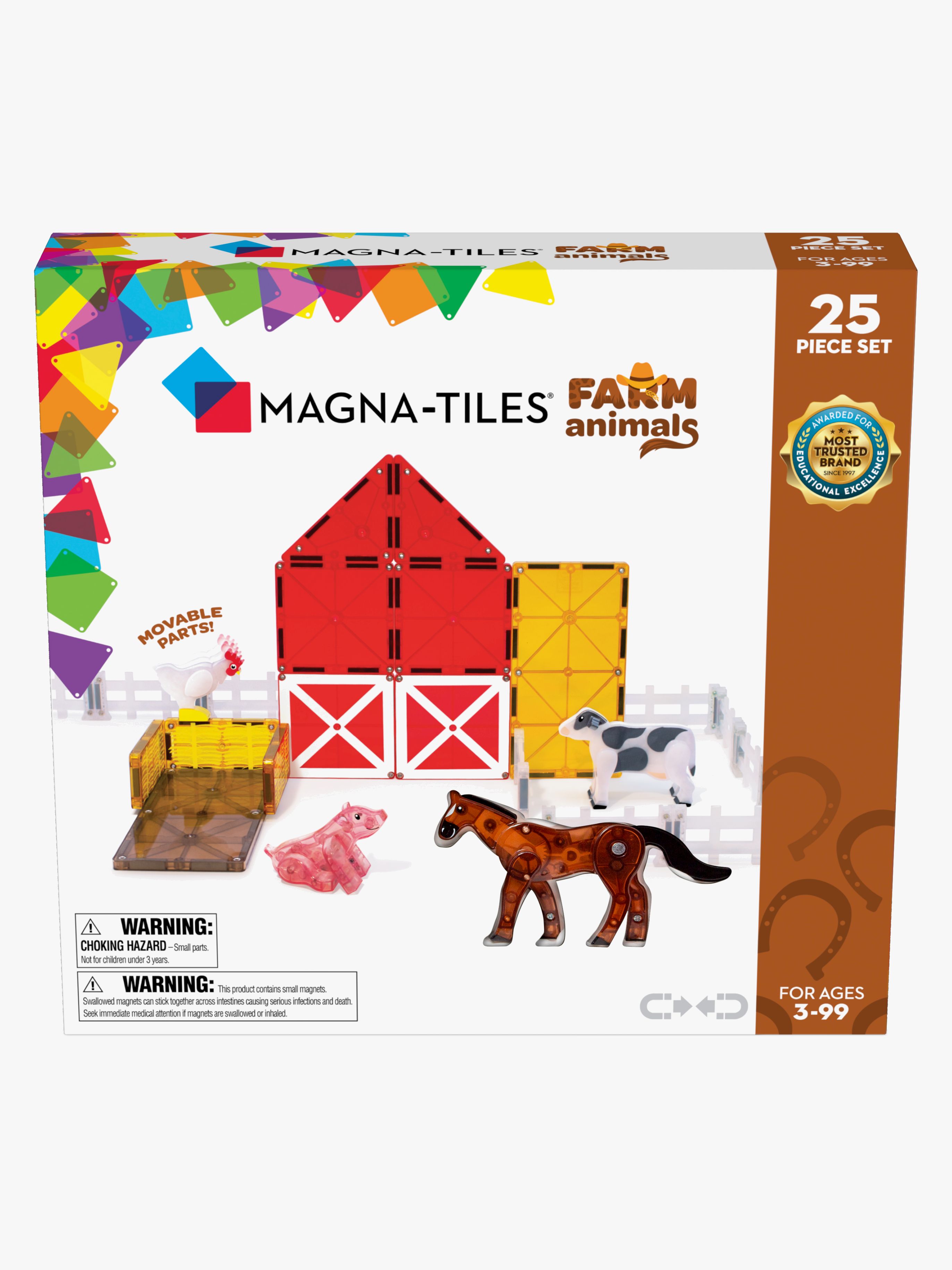 MAGNA-TILES Bondegårdsdyr Byggesæt 25 Dele