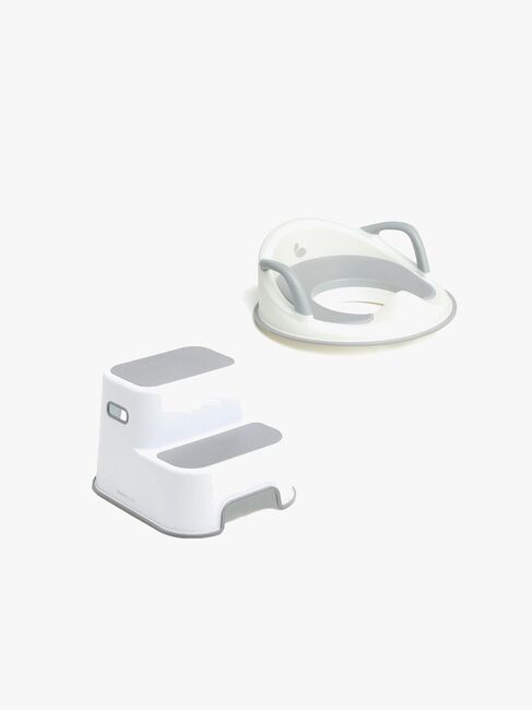 Beemoo CARE Assist Toiletsæde & Skammel, White/Grey