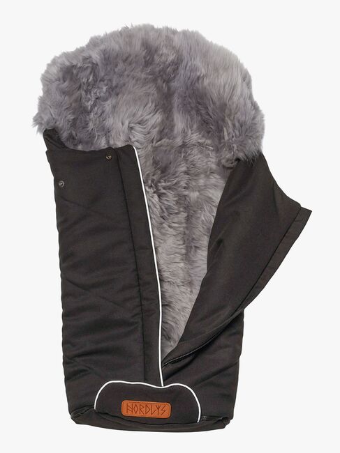 Nordlys Saga Lammeskindskørepose, Black/Grey
