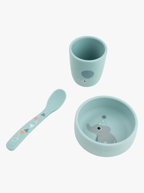 Done By Deer Celebration Silikone Spisesæt Stick & Stay, Blue