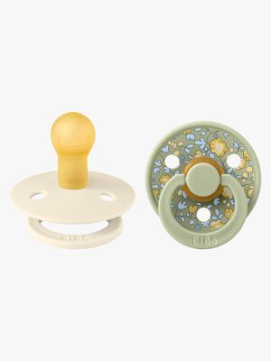 BIBS x Liberty Colour Sut 2-Pak Latex Str. 1 Rund, Eloise/Sage Mix