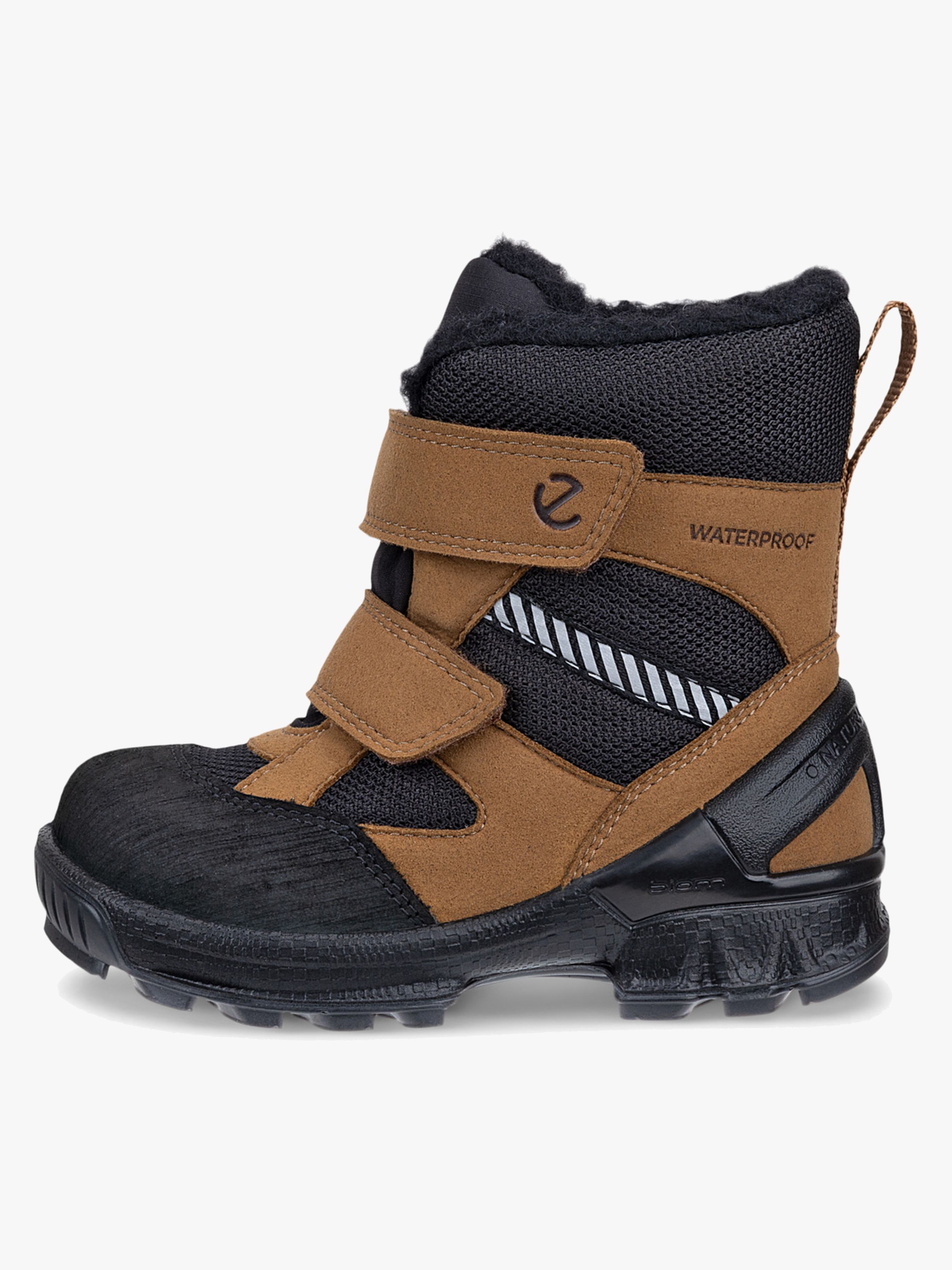 Ecco Biom Hike Infant Vinterstøvler, Black/Camel, 21