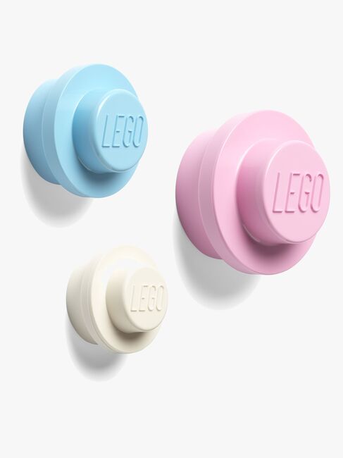 LEGO Kroge 3 stk, Blå/Lyserød/Hvid