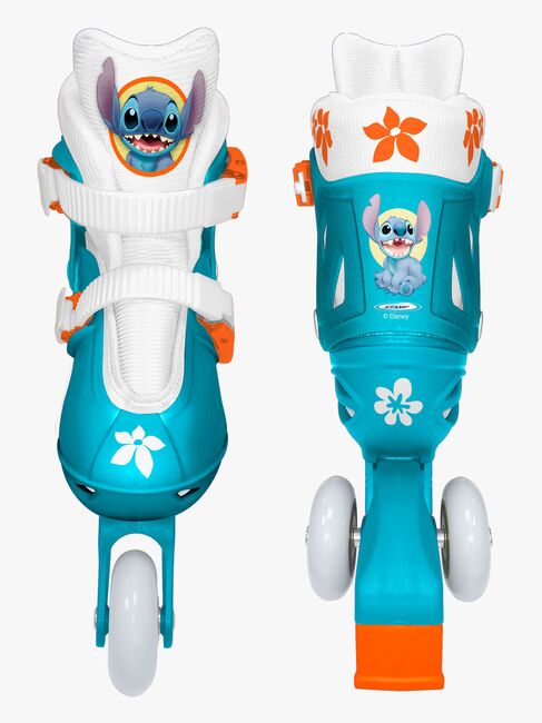 Stamp Stitch Justerbar 2-i-1 Inliners Størrelse 27-30, Grøn/Blå