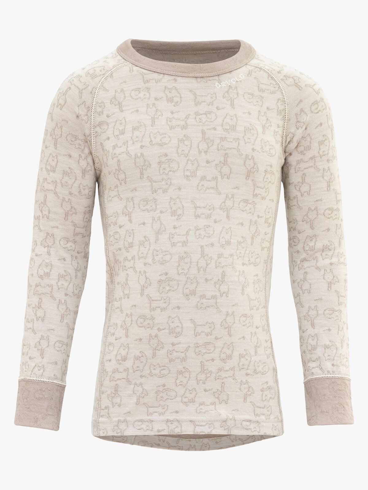 Devold DUO ACTIVE Skiundertrøje Merinould Kid, Raw White