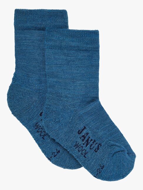 Janus Uldstrømper Merinoblanding 2-pak, Lyseblå