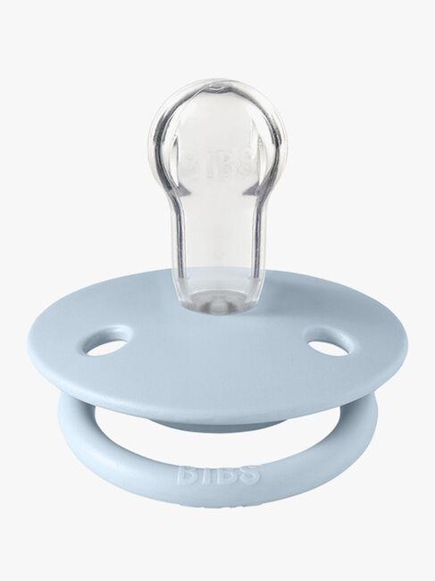 BIBS Sut De Lux 2-pak Silicone, Iron/Baby Blue