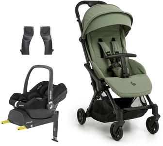 Beemoo Easy Fly Lux 4 Klapvogn inkl Maxi-Cosi CabrioFix Autostol Baby & Base, Sea Green