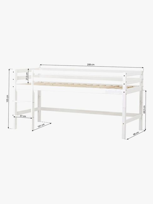 Hoppekids Modul til ECO Dream Halvhøj Seng 90x200, Hvid