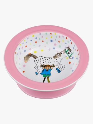 Pippi Langstrømpe Fødselsdag Tallerken med Sugekop, Pink