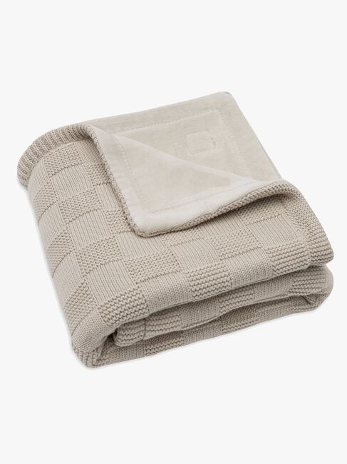 Jollein Tæppe 75x100 cm Box Knit/Velvet, Warm Sand