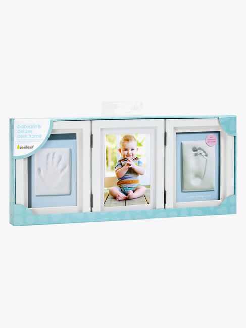 Pearhead Babyprints Deluxe Ramme Trippel, Hvid