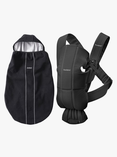 Babybjörn Mini Bæresele Woven inkl. Betræk, Sort