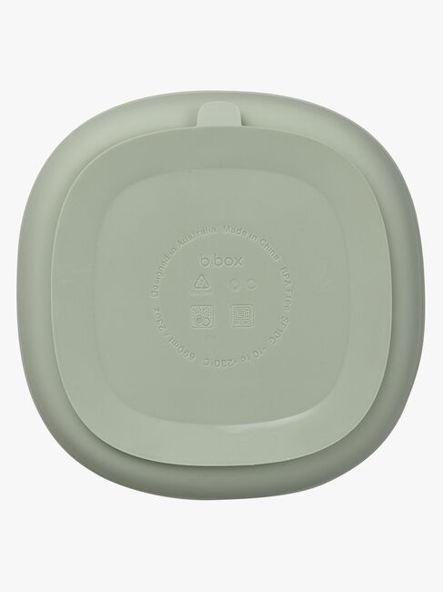 b.box Tallerken med Låg Silikone, Sage