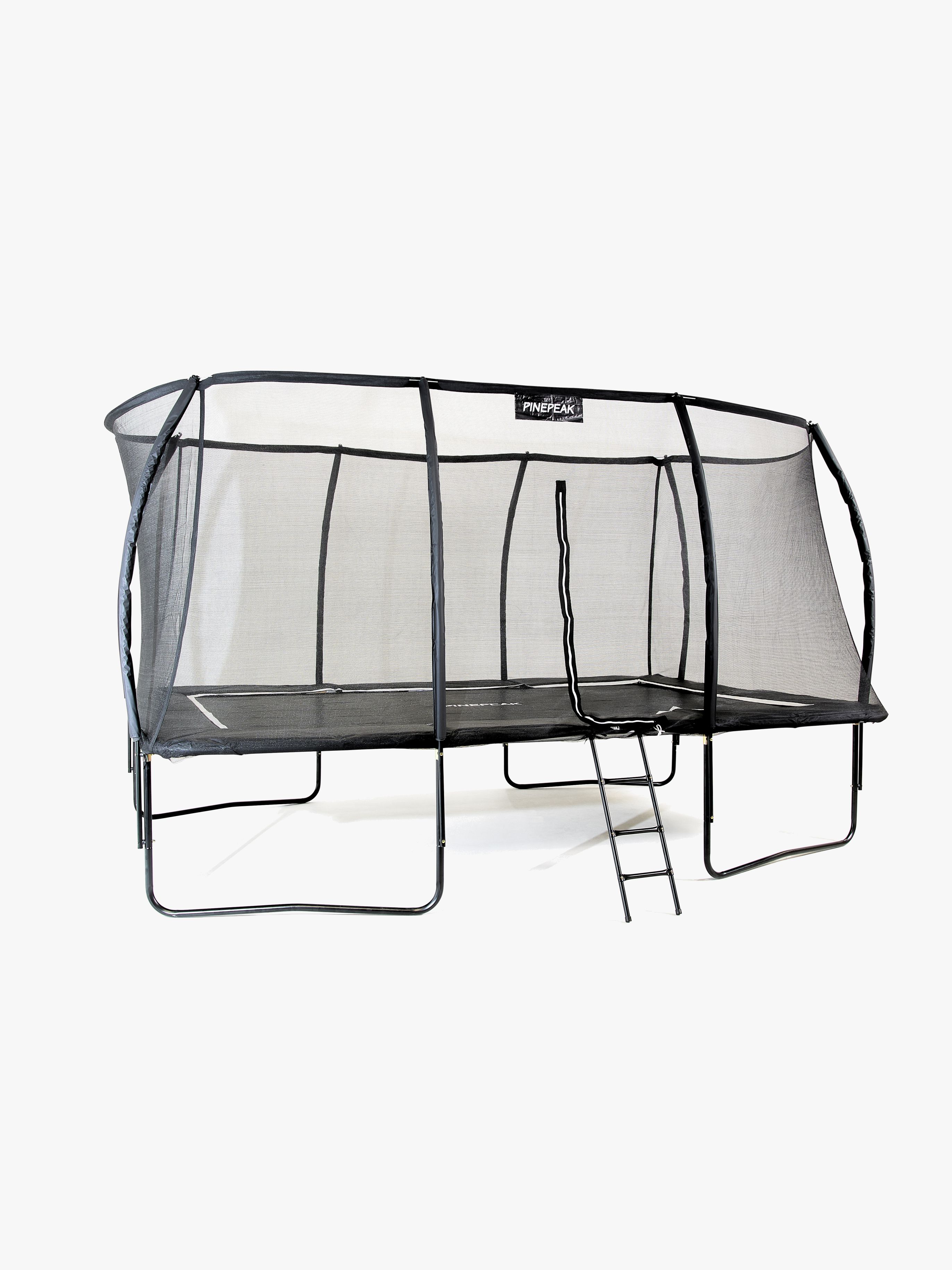 Pinepeak Rektangulær Trampolin Inkl. Sikkerhedsnet 439 x 286 cm, Sort