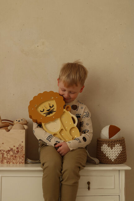 Little Lights Lampe Løve, Gul