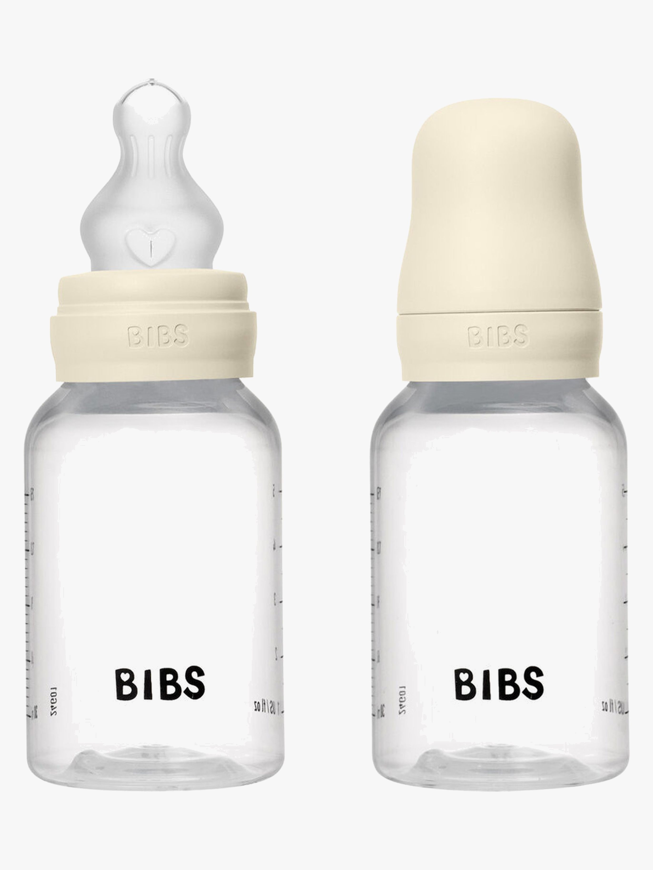 BIBS Slow Flow Sutteflaske Silicone 2-pak 150 ml, Ivory