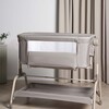 Beemoo CARE Motion Bedside Crib, Taupe/Wood