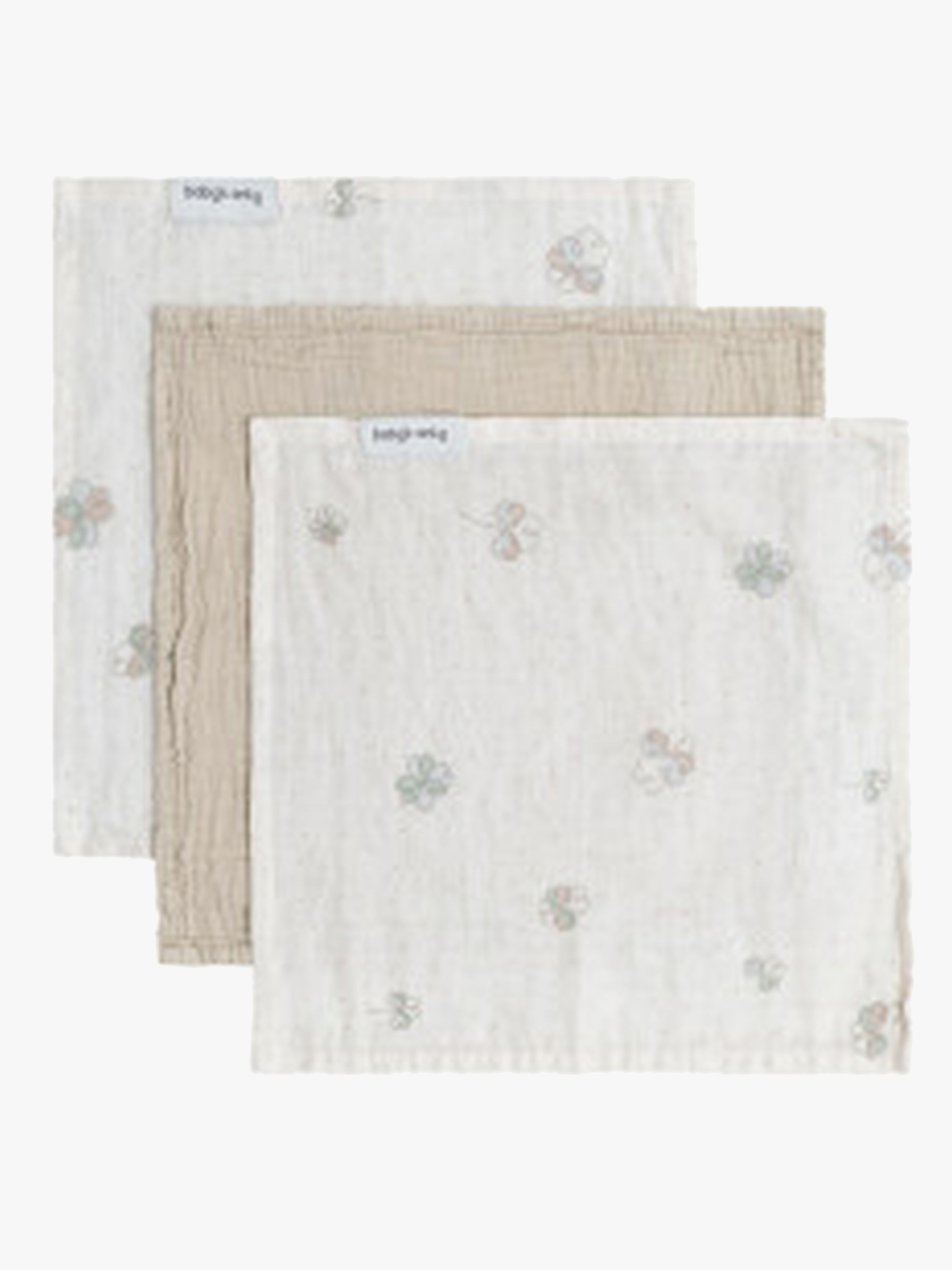 Baby's Only Tender Bomuldsstofble 3-pak, Beige/Clover