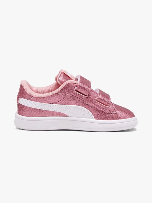 Puma Smash 3.0 Glitz Glam V Infant Sneakers, Peach Smoothie/White
