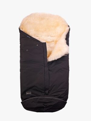 Bozz Lammeskindskørepose Langhåret, Black/White