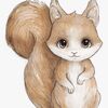 Stickstay Sandy The Squirrel Wallsticker
