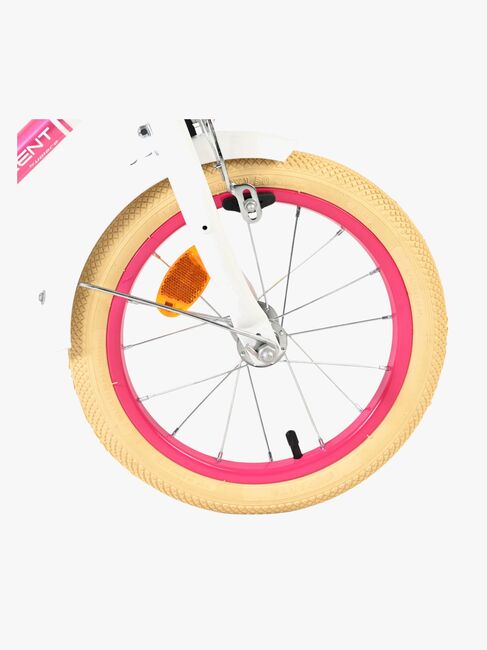 Volare Excellent Cykel med Kurv 14 Tommer, Hvid