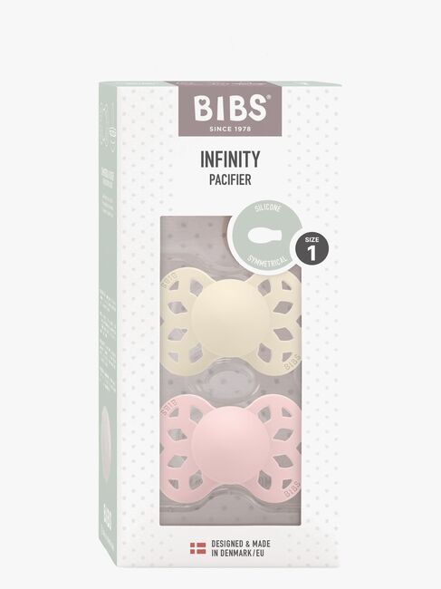 BIBS Infinity Sut 2-pak Str. 1 Symmetrical, Ivory/Blossom