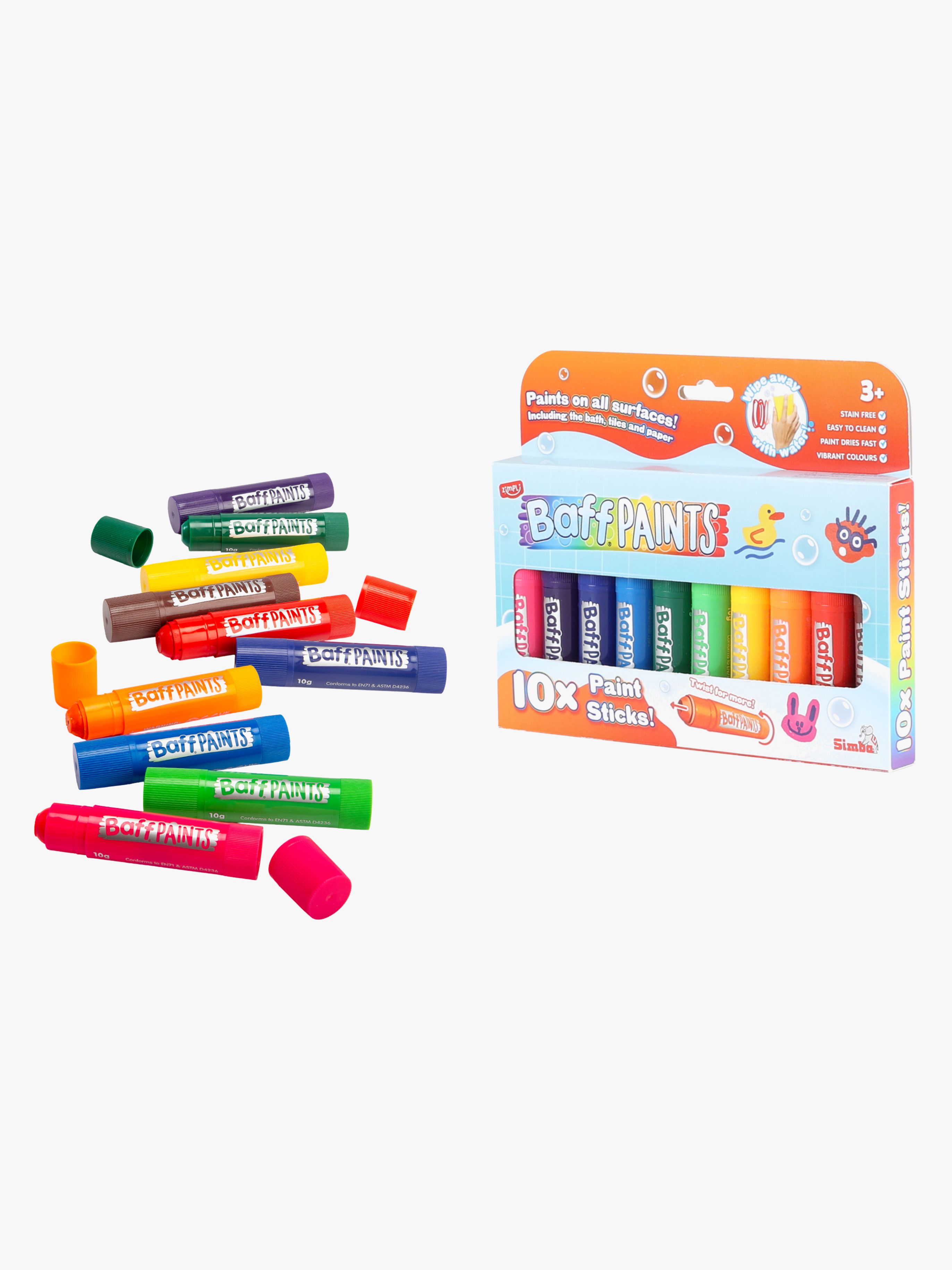 Zimpli Kids Badekridt i Farve 10-pack