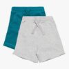 Luca & Lola Fabriano Shorts 2-pak, Grey Melange/Deep Lake 