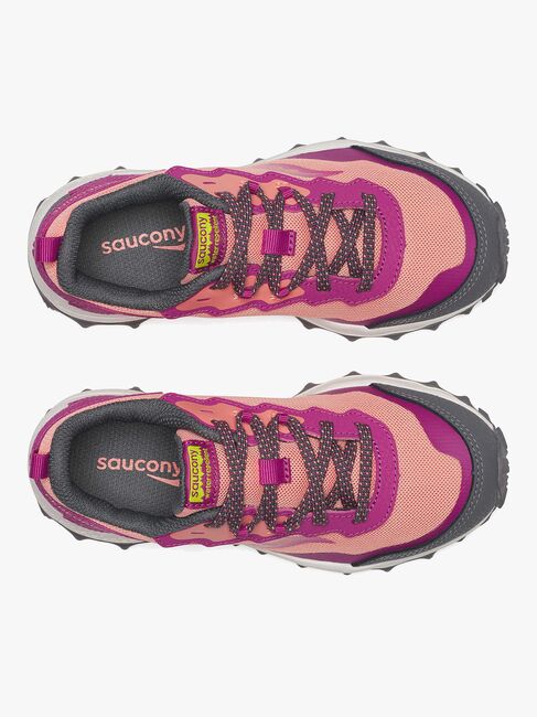 Saucony Peregrine Kids Shield Træningssko, Berry/Coral