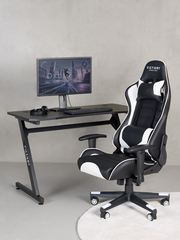 Victory Future Gamingstol inkl. Bord, Sort/Hvid