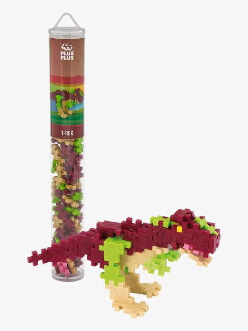 Plus-Plus Byggesæt med Bundplade & Tube Dino, 4x100 Dele