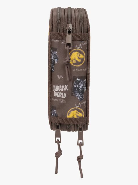 Jurassic World  Fyldt Penalhus med 3 Rum 37 Dele, Brun