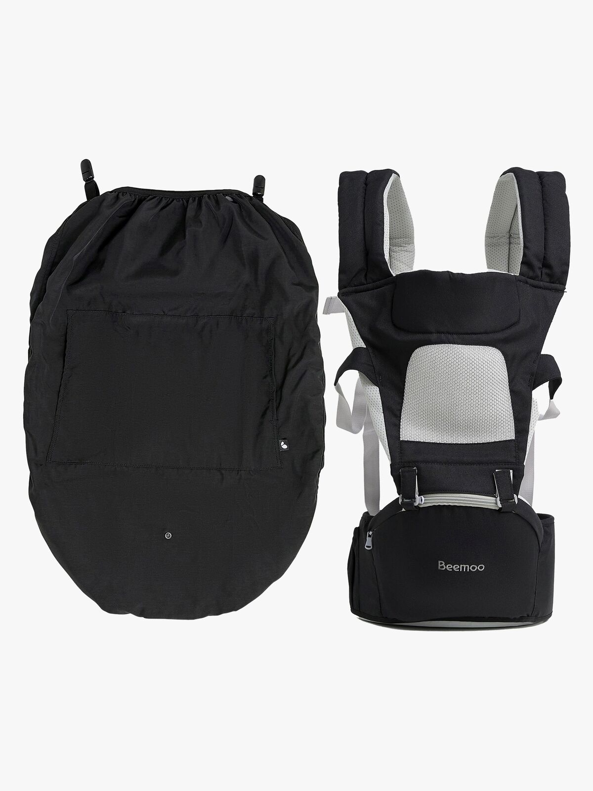 Beemoo CARE Carry Comfort Air Bæresele inkl. Regnslag, Black