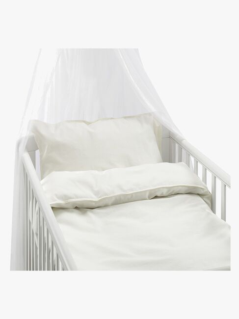 Borganäs Sengesæt Tremmeseng Humble 100 x 130 2-delt, Hvid