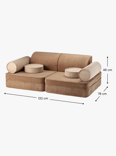 Wigiwama Play Bygbar Sofa 78x132 cm, Toffee